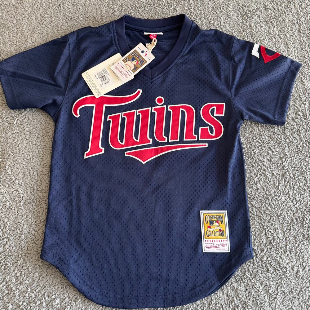 NWT 2002 David Ortiz Mitchell & Ness MLB Minnesota Twins Blue Jersey Men's Small